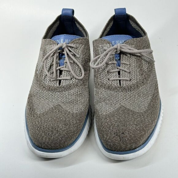 Cole Haan Shoes Mens Size 9.5 2.ZeroGrand Stitchlite Grey Wingtip Oxfords C26927 - Picture 3 of 15